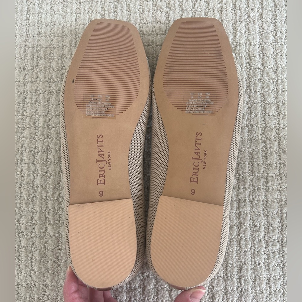 Eric Javits Gold Metallic Ballet Flat Women’s Size 9 NEW Breathable Mesh - Picture 9 of 13